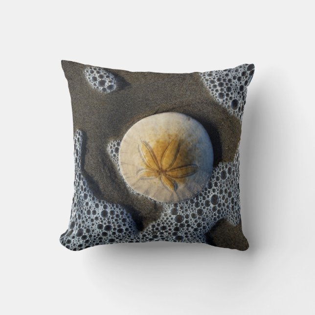 Zanddollar en Surf Beach Photo Accent Pillow Kussen (Voorkant)