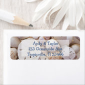 Zanddollar en Zeeschelpen Retouradreslabels Etiket (Insitu)