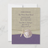 Zanddollar en zeesterren ontvangst kaart (Achterkant)