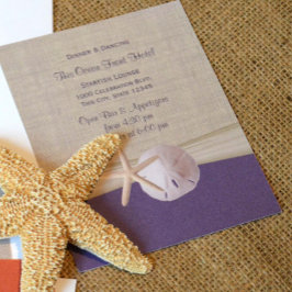 Zanddollar en zeesterren ontvangst kaart