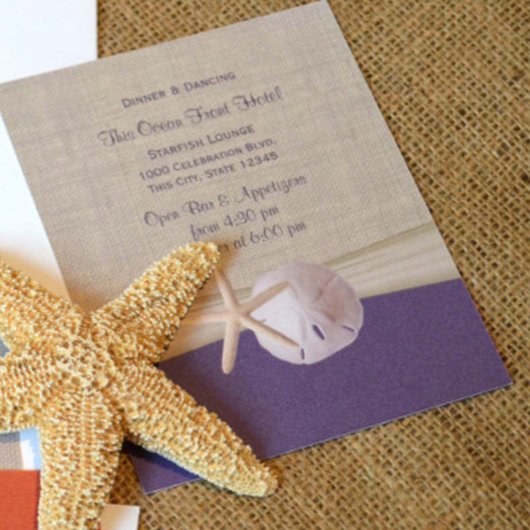 Zanddollar en zeesterren ontvangst kaart