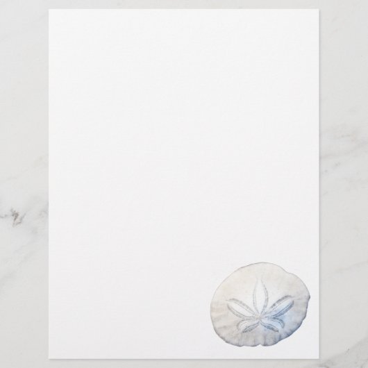 Zanddollar foto briefpapier briefhoofd (Voorkant)