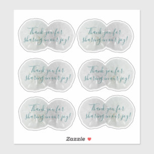 Zanddollar Huwelijk Bedankt Vorm Stickers