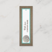 Zanddollar & Jute Geschenklabel Mini Visitekaartje (Voorkant)