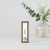 Zanddollar & Jute Geschenklabel Mini Visitekaartje (Staand voorkant)