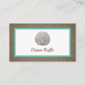 Zanddollar & Jute Luier Raffle Ticket (Voorkant)