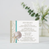 Zanddollar Kant en Parel Kaart (Staand voorkant)