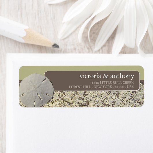 Zanddollar Kant,  Strand Bruiloft Etiket (Insitu)