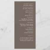 Zanddollar Kant,  Strand Bruiloft Programmakaart (Achterkant)