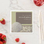 Zanddollar Kant,  Strand Bruiloft Servet (Insitu)