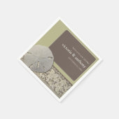 Zanddollar Kant,  Strand Bruiloft Servet (Hoek)