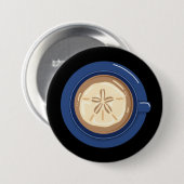 Zanddollar Koffie Latte Ronde Button 7,6 Cm (Voorkant /achterkant)