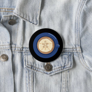 Zanddollar Koffie Latte Ronde Button 7,6 Cm