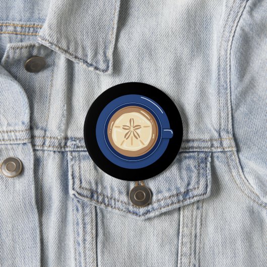 Zanddollar Koffie Latte Ronde Button 7,6 Cm (In situ)
