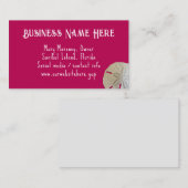 Zanddollar Magenta Roze Visitekaartjes (Voorkant / Achterkant)