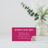 Zanddollar Magenta Roze Visitekaartjes (Staand voorkant)