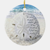 Zanddollar met inspirerende quote keramisch ornament (Achterkant)