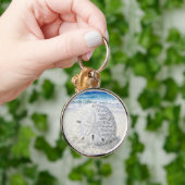 Zanddollar met inspirerende quote sleutelhanger (Hand)