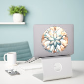 Zanddollar Oceaan Splash Zee Aquarel Bruiloft Sticker (Laptop op bureau)