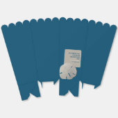 Zanddollar, Ocean Blue Beach Bruiloft Bedankdoosjes (Ongevouwen)