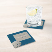 Zanddollar, Ocean Blue Beach Bruiloft Kartonnen Onderzetters (Insitu)