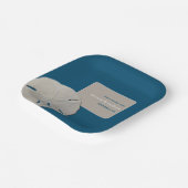 Zanddollar, Ocean Blue Beach Bruiloft Papieren Bordje (Gebogen)