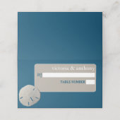 Zanddollar, Ocean Blue Beach Bruiloft Plaatskaartje (Buitenkant ongevouwen)