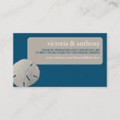 Zanddollar, Ocean Blue Beach Bruiloft Website Informatiekaartje (Voorkant)