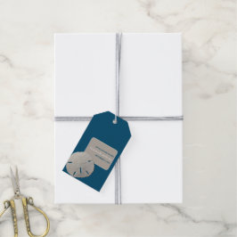 Zanddollar, Ocean Blue Beach Bruiloftsgeschenk Cadeaulabel