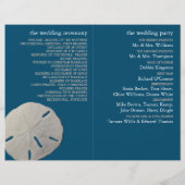 Zanddollar, Ocean Blue Beach huwelijksprogramma (Achterkant)