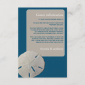 Zanddollar, Ocean Blue Beach Trouwdetail Informatiekaartje (Voorkant)