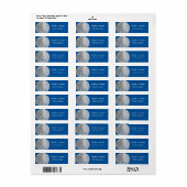 Zanddollar op Bold Blue Etiket (Full Sheet)