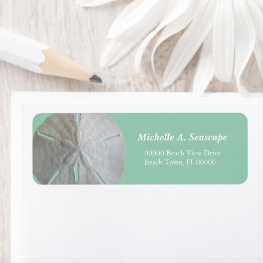 Zanddollar op Jade Etiket (Insitu)