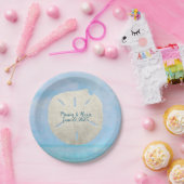 zanddollar op waterverf oceaan papieren bordje (Feest)