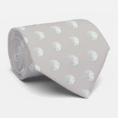Zanddollar Patroon Beige Trouwdas Stropdas (Opgerold)