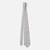 Zanddollar Patroon Beige Trouwdas Stropdas (Achterkant)