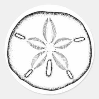 zanddollar ronde sticker