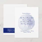 Zanddollar Royal Blue Trouwreceptie Informatiekaartje (Voorkant / Achterkant)