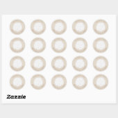 Zanddollar Schelp Strand Huwelijk Ronde Sticker (Vel)