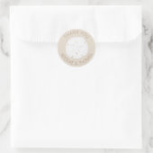 Zanddollar Schelp Strand Huwelijk Ronde Sticker (Tas)
