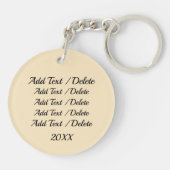 Zanddollar Sleutelhanger - Aangepaste achterkant (Achterkant)