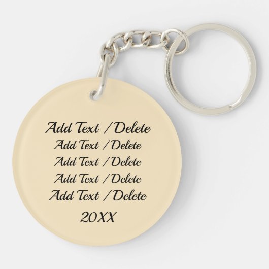 Zanddollar Sleutelhanger - Aangepaste achterkant (Achterkant)