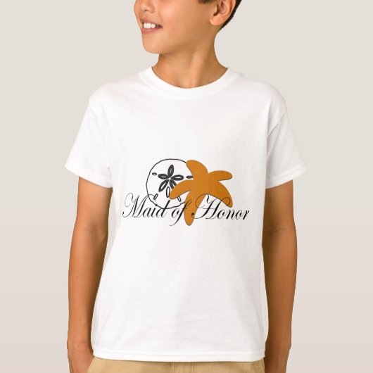 Zanddollar Starfish Maid of Honor T-shirt (Voorkant)