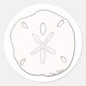 Zanddollar Sticker (Voorkant)