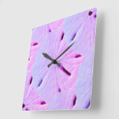 Zanddollar Strand Roze Paarse Violet Ombre  Vierkante Klok (Hoek)