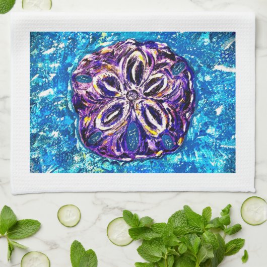 Zanddollar theedoek (Gevouwen)