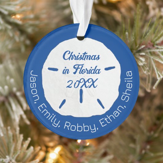 Zanddollar Tropische Kerstvakantie Marine Ornament (Boom)