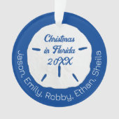 Zanddollar Tropische Kerstvakantie Marine Ornament (voorkant)