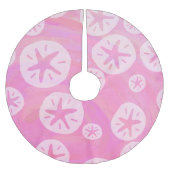 Zanddollar Wit en roze Kerstboom Rok (Voorkant)