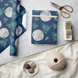 Zanddollar Zee Koraal Cadeaupapier